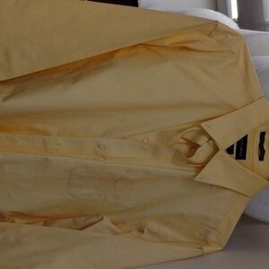 Men's yellow long-sleeved button down
